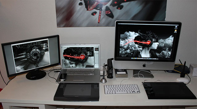 Graphic station for photo processing Graphic station for photo processing